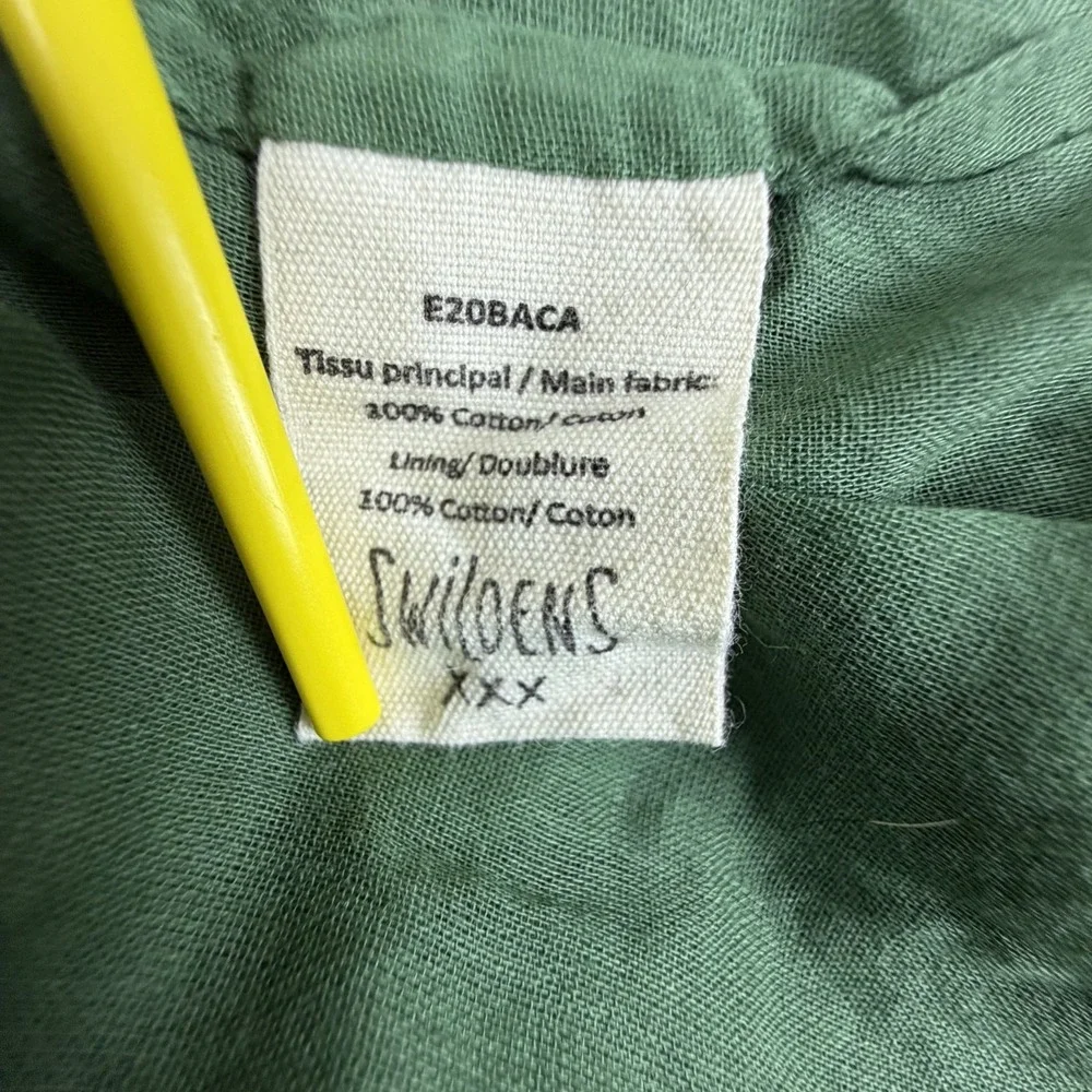 Swildens A-Line Skirt Womens 34 Green Cottagecore Peasant Smocked Waist Boho